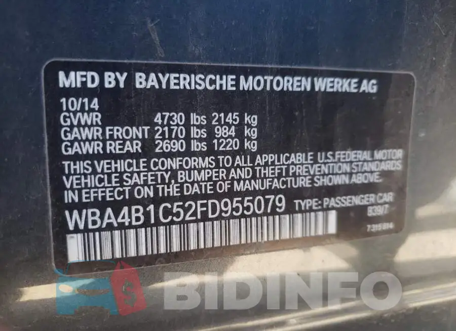 WBA4B1C52FD955079 Photo# 12