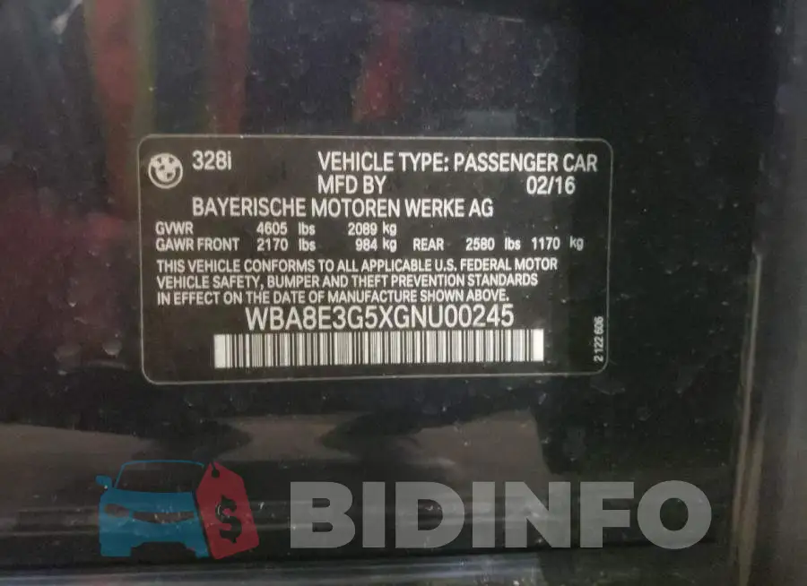 WBA8E3G5XGNU00245 Photo# 12