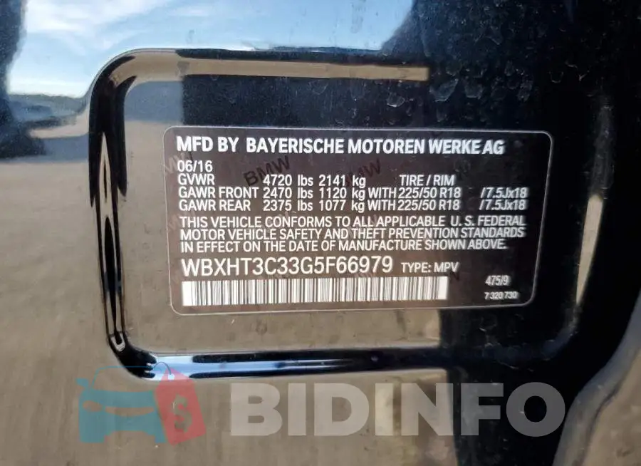 WBXHT3C33G5F66979 Photo# 12