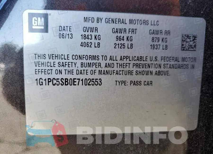 1G1PC5SB0E7102553 Photo# 13