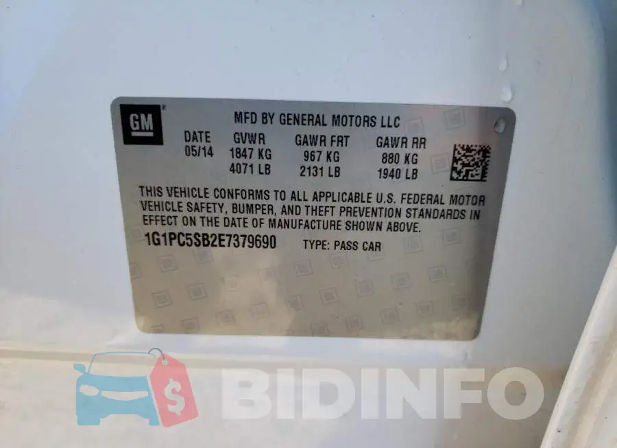 1G1PC5SB2E7379690 Photo# 12