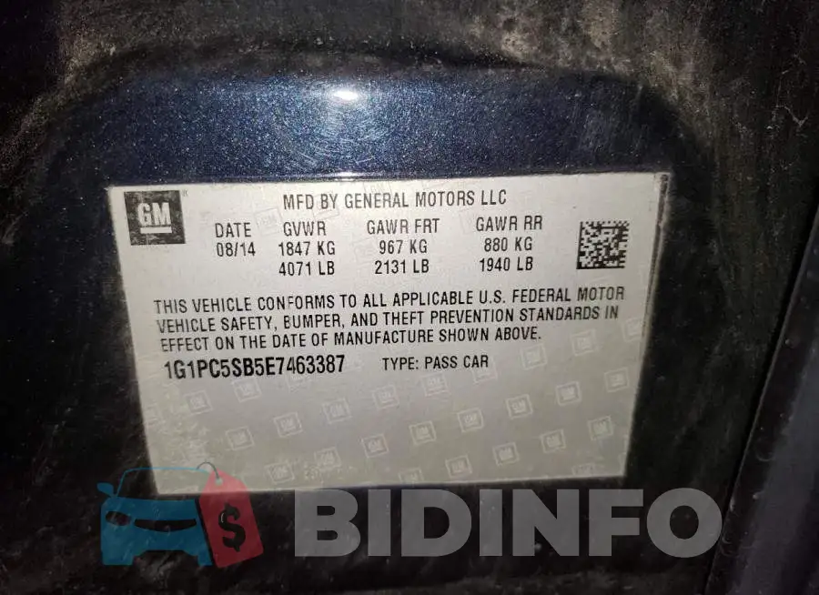 1G1PC5SB5E7463387 Photo# 13