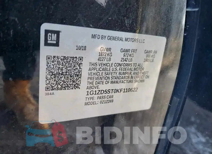 1G1ZD5ST0KF110622 Photo# 13