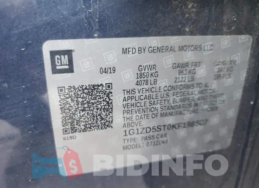 1G1ZD5ST0KF198507 Photo# 12