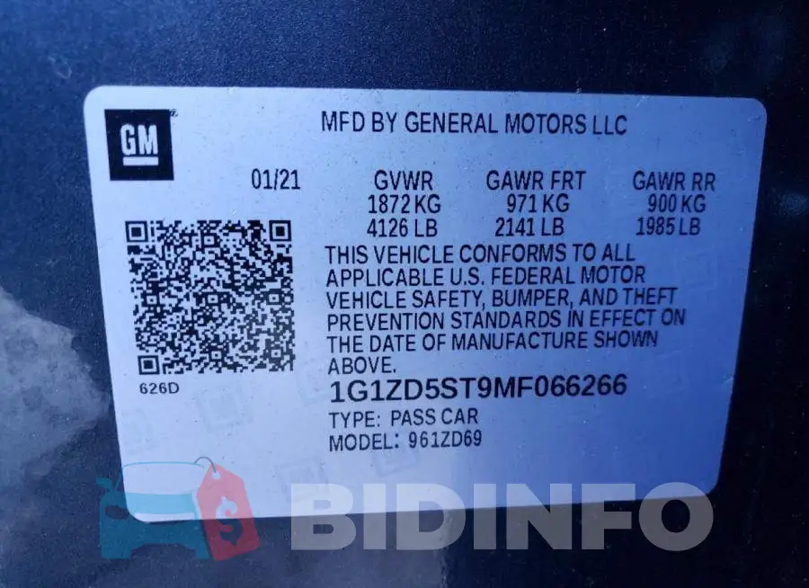 1G1ZD5ST9MF066266 Photo# 12