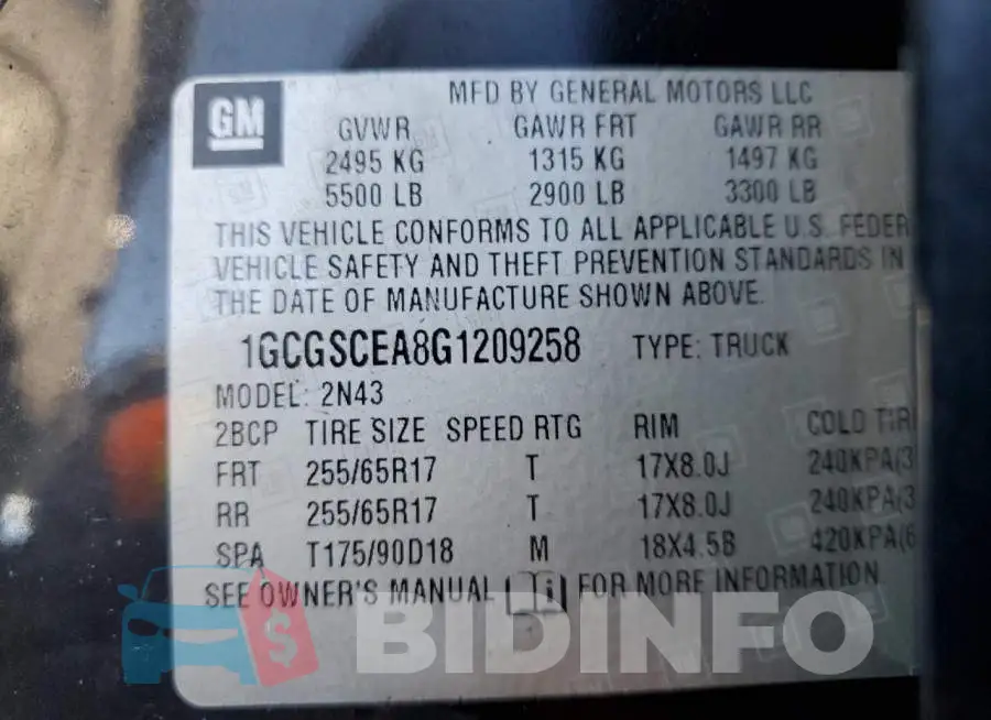 1GCGSCEA8G1209258 Photo# 12
