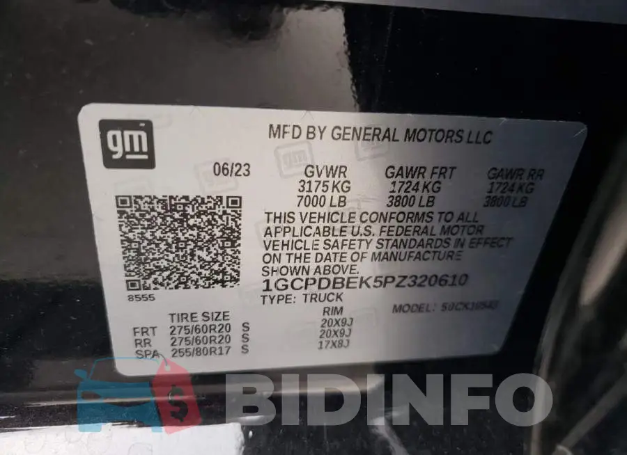 1GCPDBEK5PZ320610 Photo# 13
