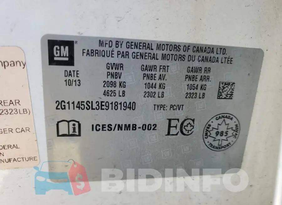 2G1145SL3E9181940 Photo# 12