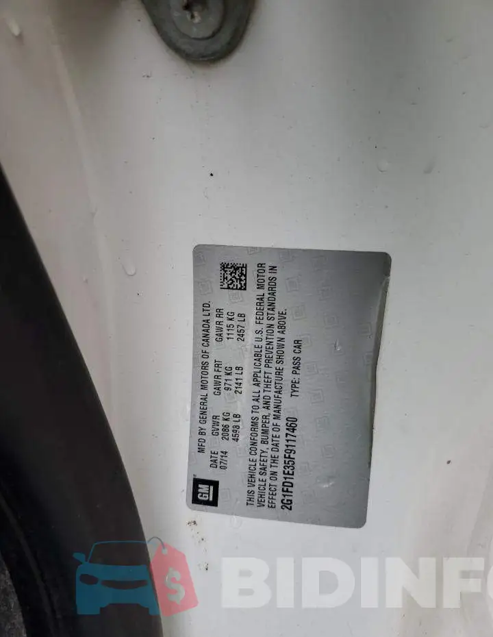 2G1FD1E35F9117460 Photo# 12