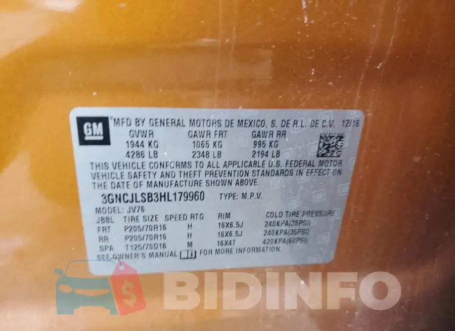 3GNCJLSB3HL179960 Photo# 12