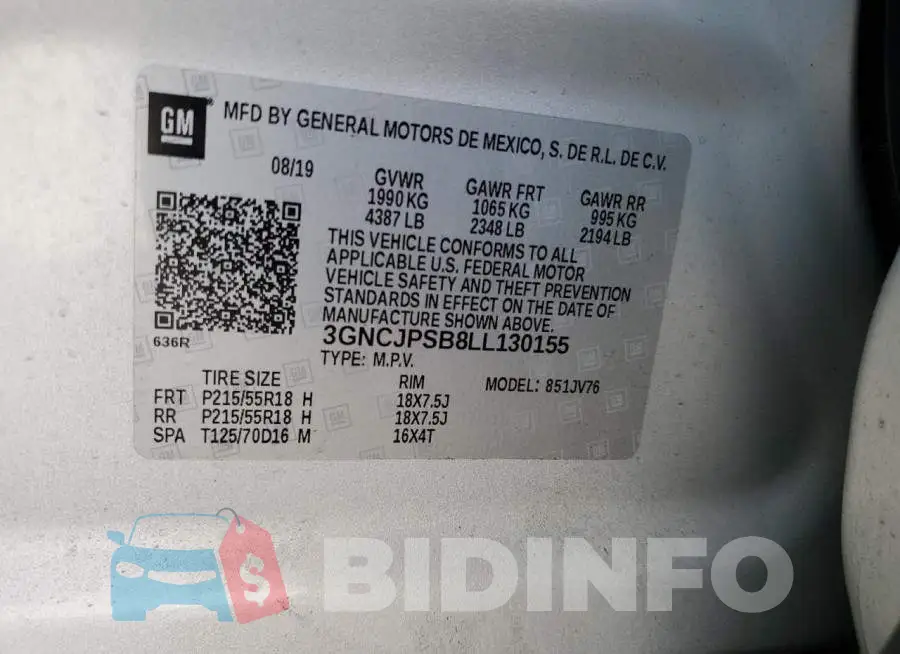 3GNCJPSB8LL130155 Photo# 12