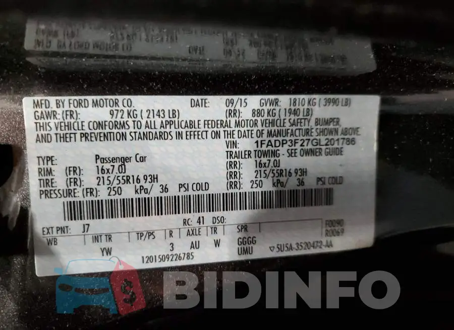 1FADP3F27GL201786 Photo# 12