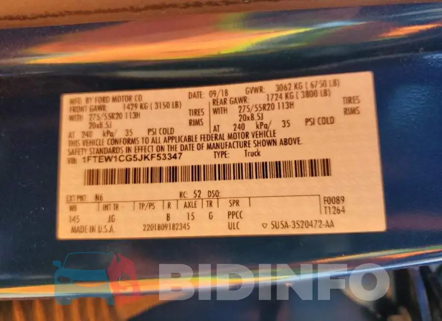 1FTEW1CG5JKF53347 Photo# 12