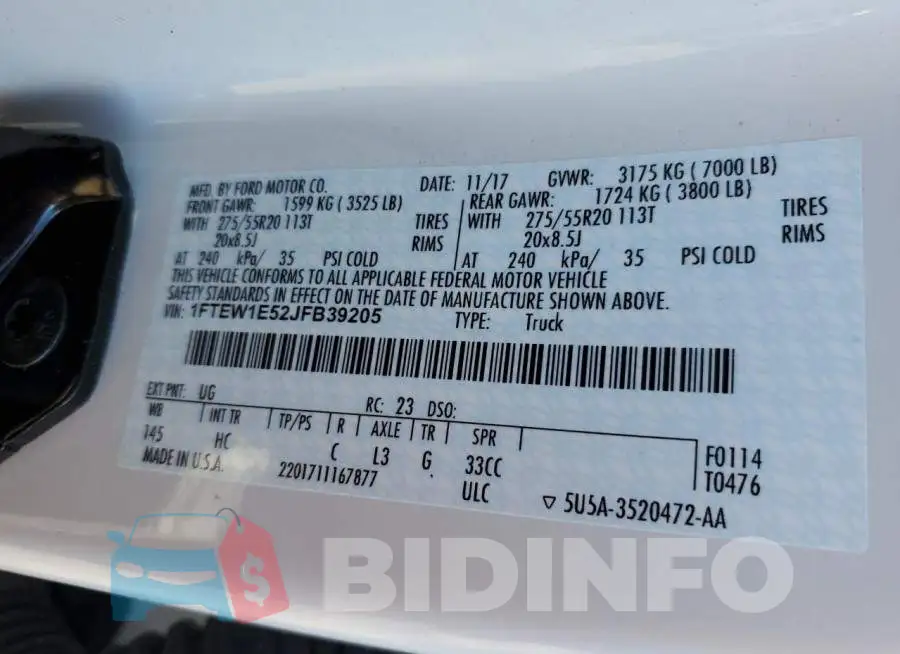 1FTEW1E52JFB39205 Photo# 12