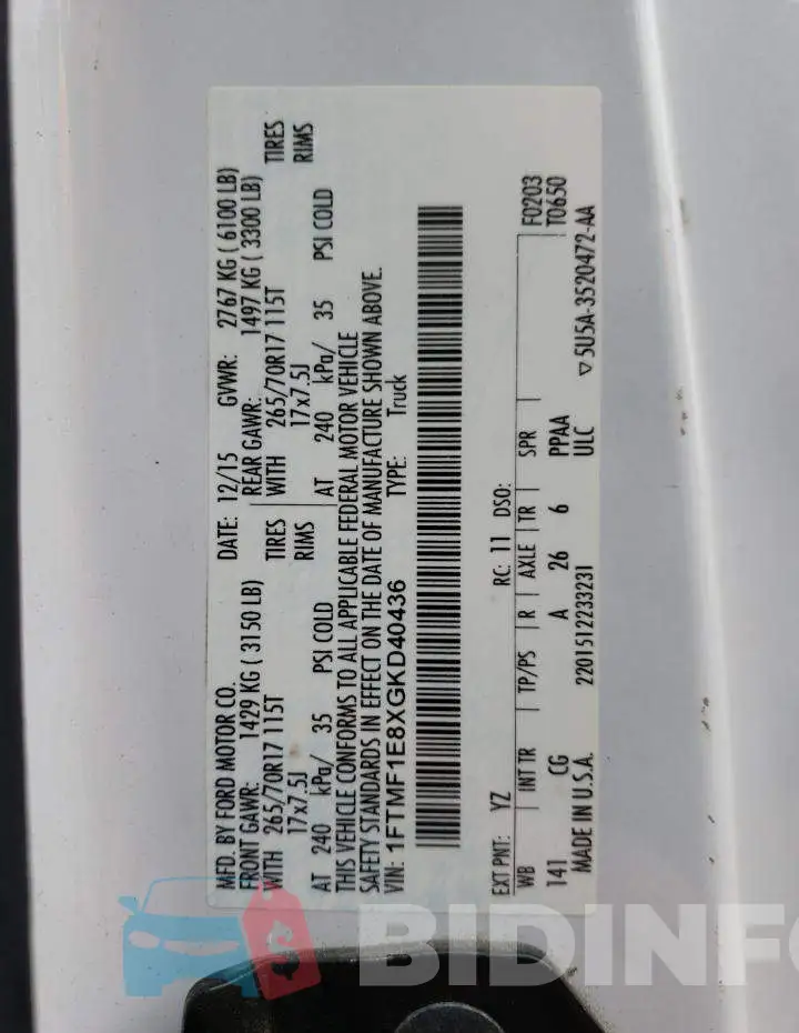 1FTMF1E8XGKD40436 Photo# 13