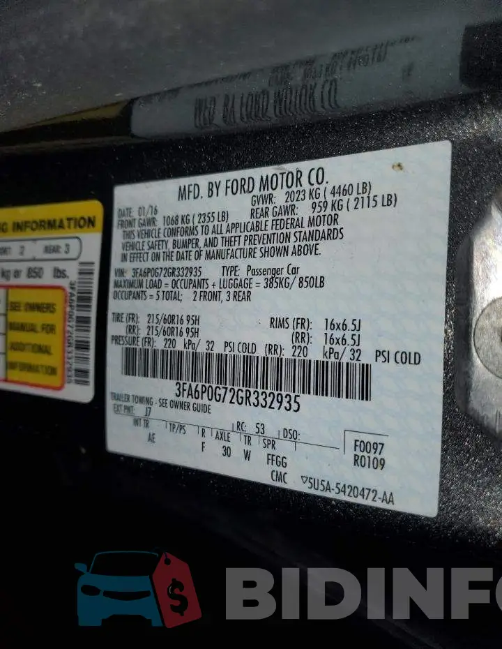 3FA6P0G72GR332935 Photo# 12