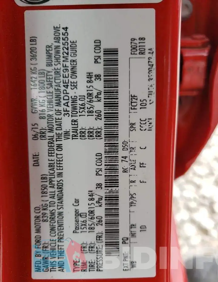 3FADP4EE9FM225554 Photo# 12