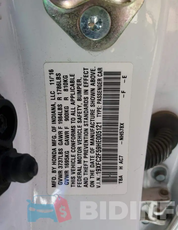 19XFC2F59HE005121 Photo# 12