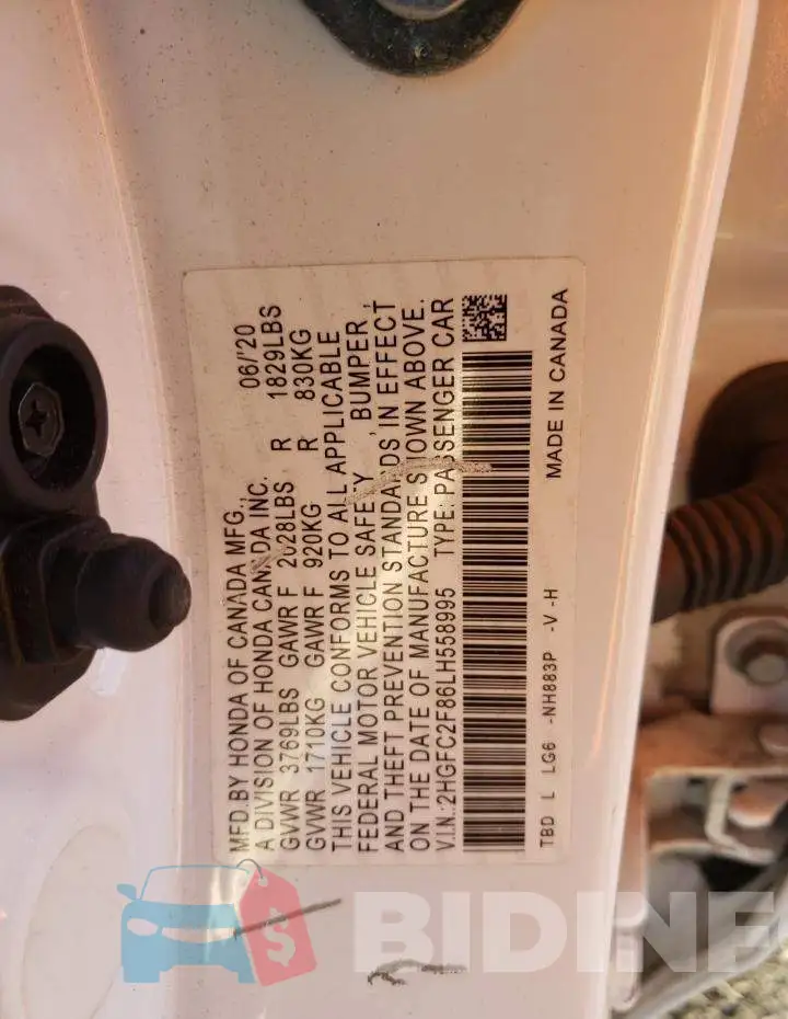 2HGFC2F86LH558995 Photo# 12