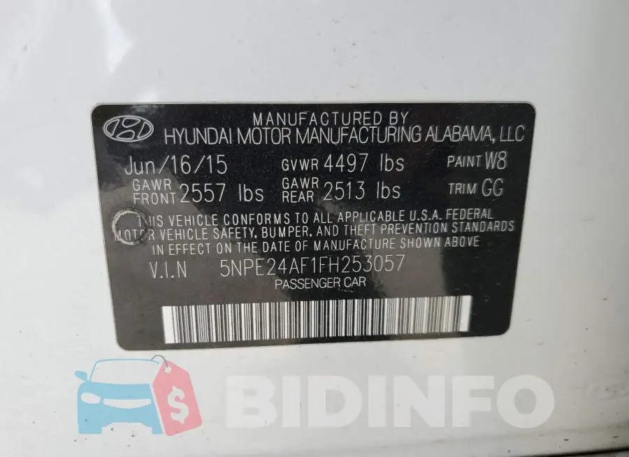 5NPE24AF1FH253057 Photo# 12