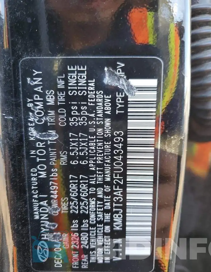 KM8JT3AF2FU043493 Photo# 12