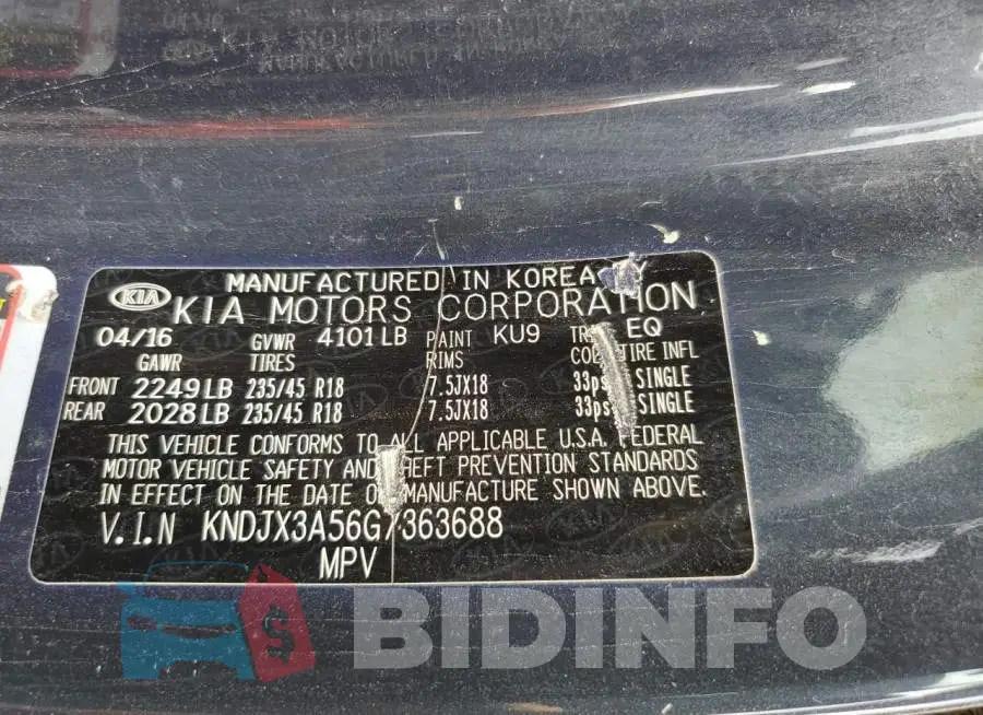 KNDJX3A56G7363688 Photo# 10