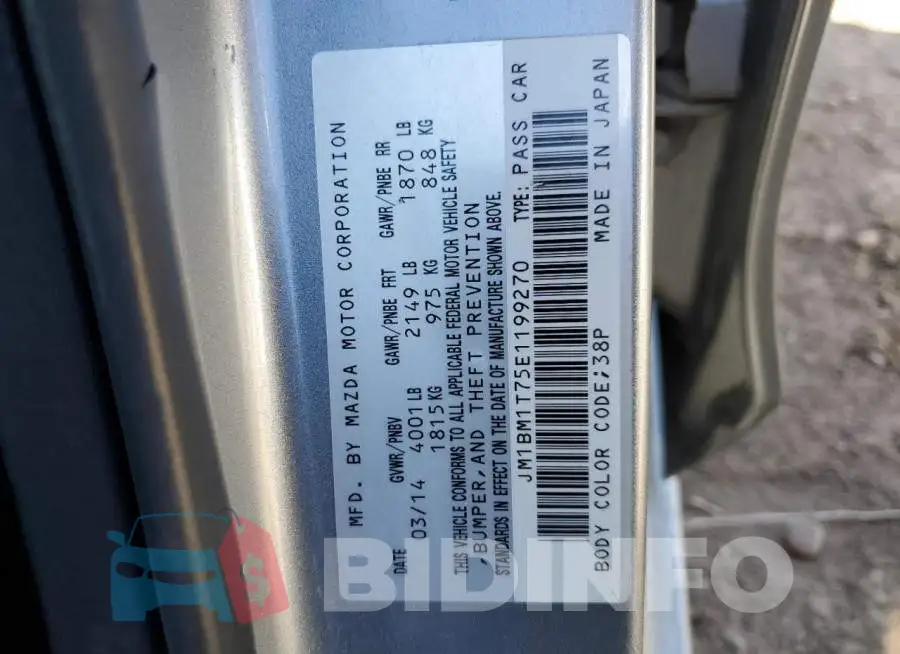 JM1BM1T75E1199270 Photo# 12