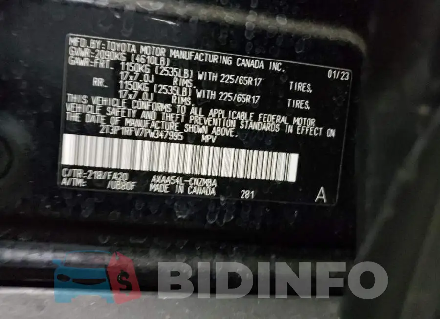 2T3P1RFV7PW347995 Photo# 13