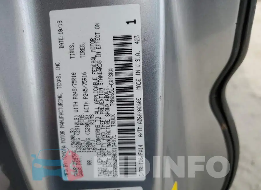 5TFRX5GN9KX134971 Photo# 12