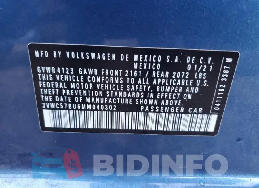 3VWC57BU6MM040302 Photo# 12