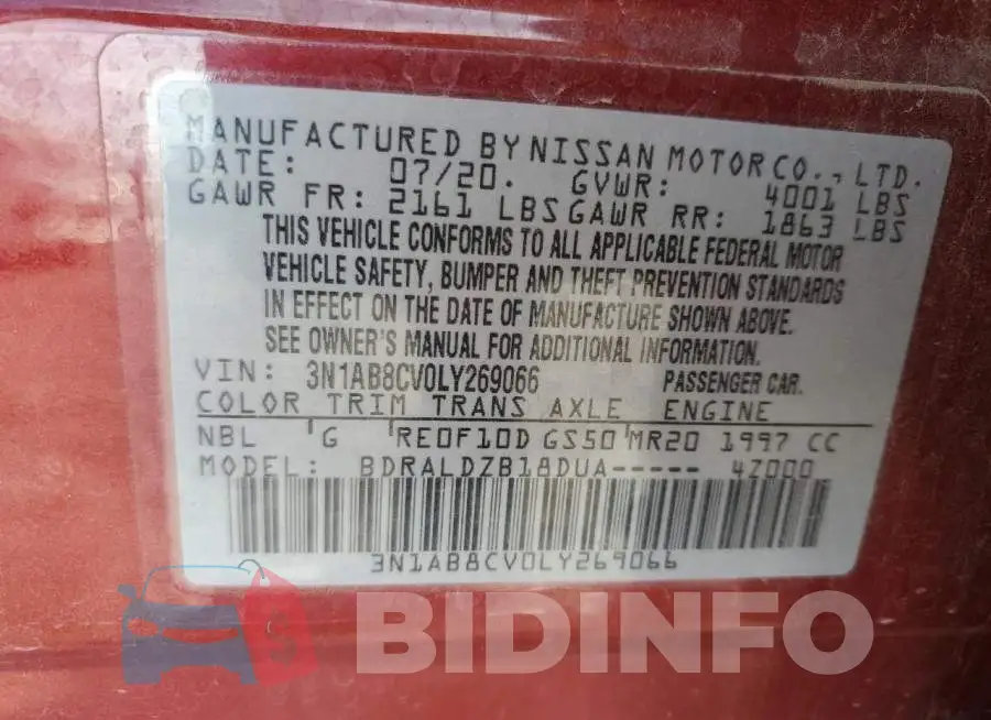 3N1AB8CV0LY269066 Photo# 12