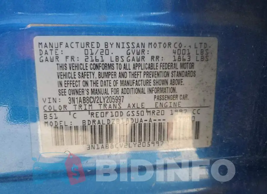 3N1AB8CV2LY205997 Photo# 12