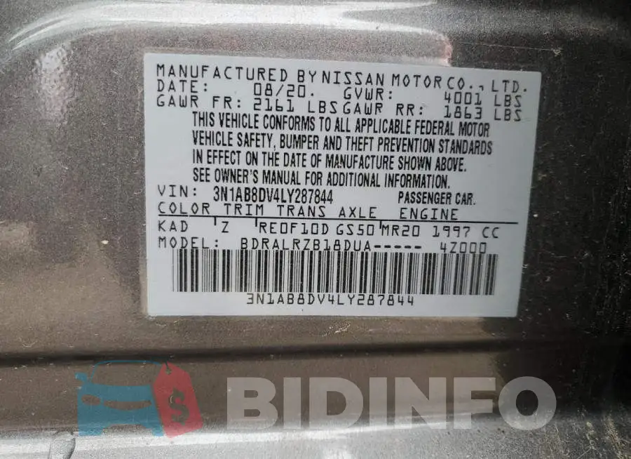 3N1AB8DV4LY287844 Photo# 12