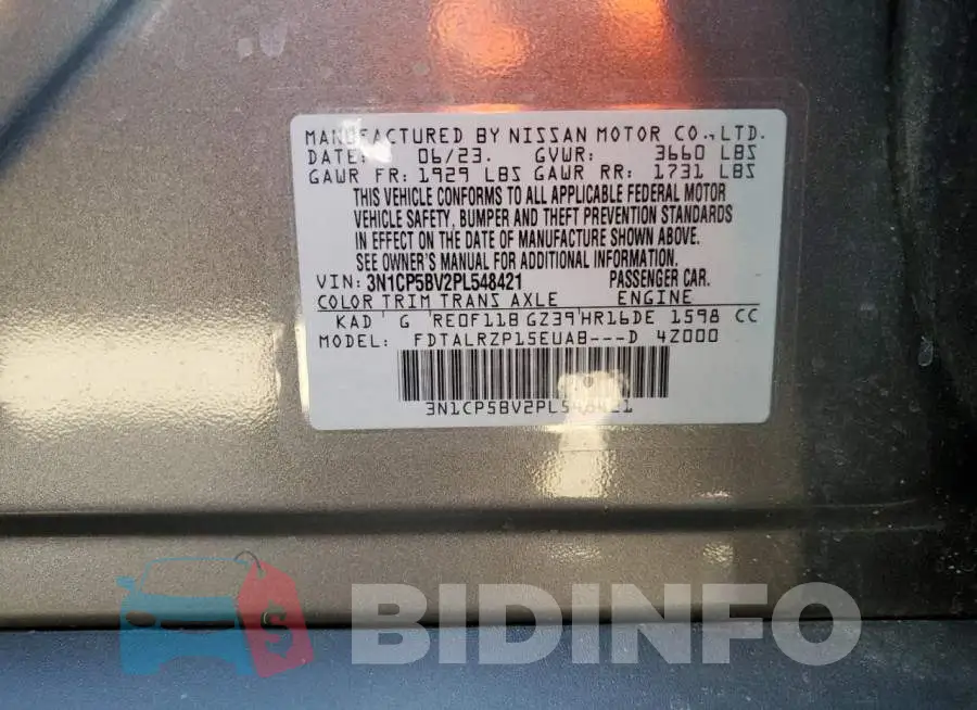 3N1CP5BV2PL548421 Photo# 12