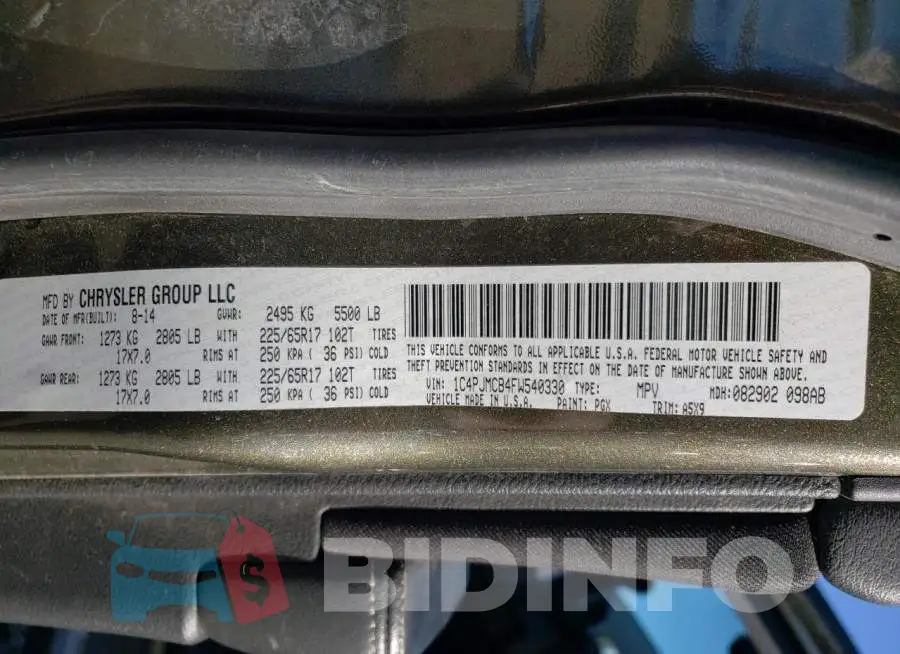 1C4PJMCB4FW540330 Photo# 13