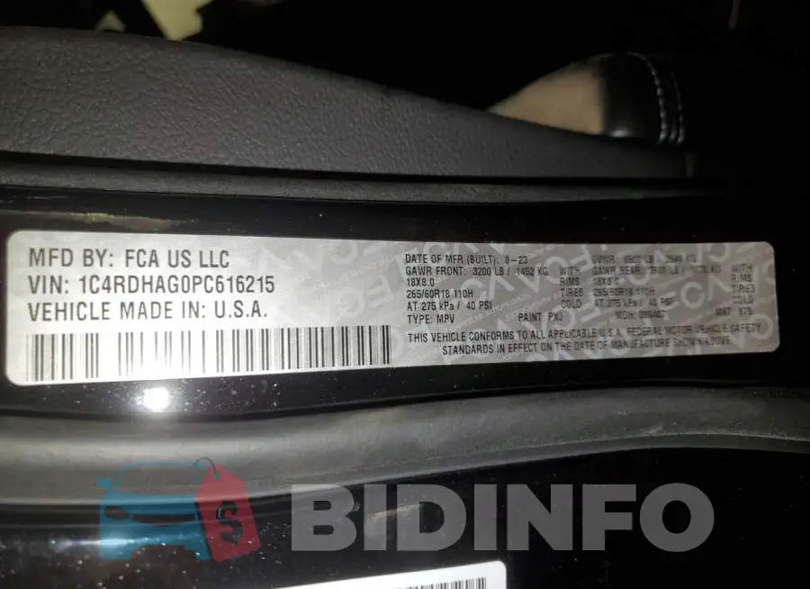 1C4RDHAG0PC616215 Photo# 13