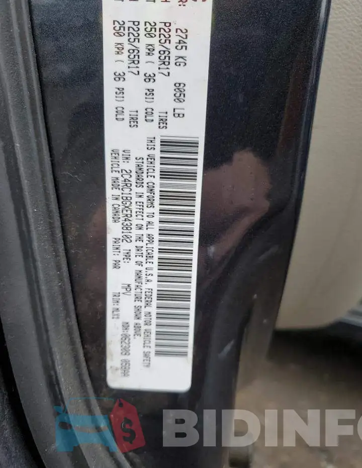 2C4RC1BGXER438102 Photo# 14