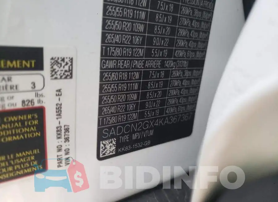 SADCN2GX4KA367367 Photo# 12
