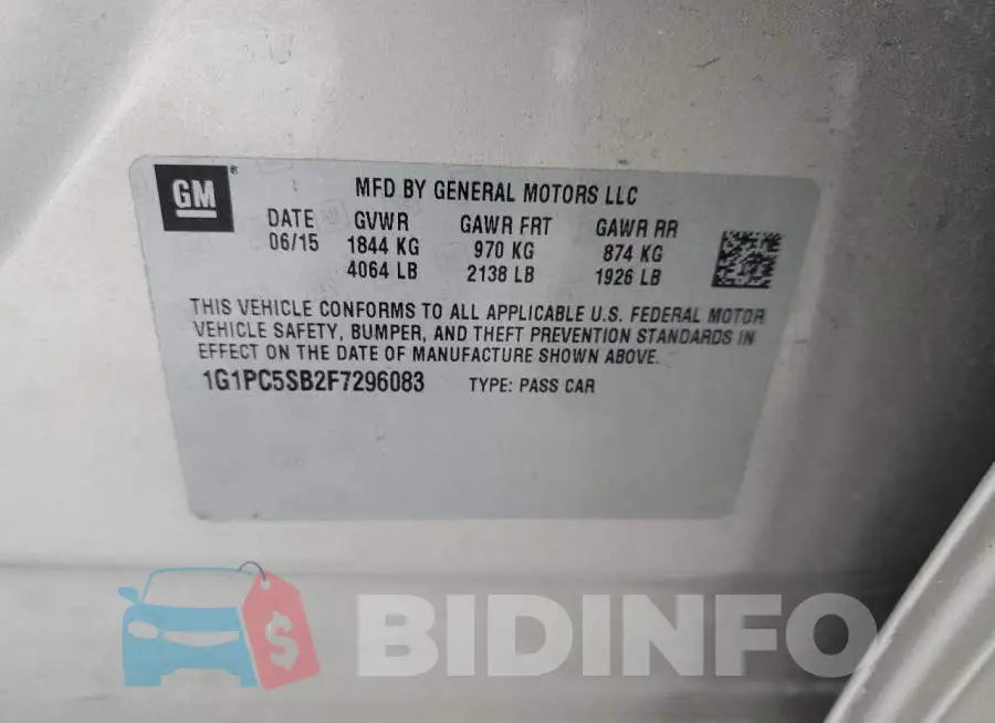 1G1PC5SB2F7296083 Photo# 12