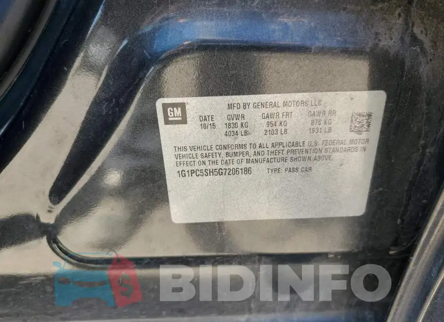 1G1PC5SH5G7206186 Photo# 12