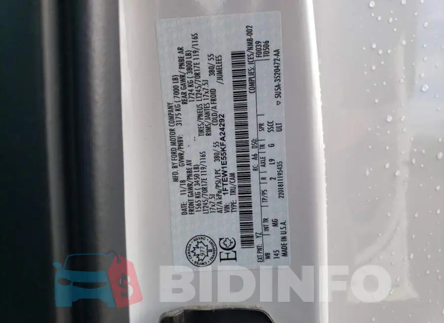 1FTEW1E55KFA24292 Photo# 13