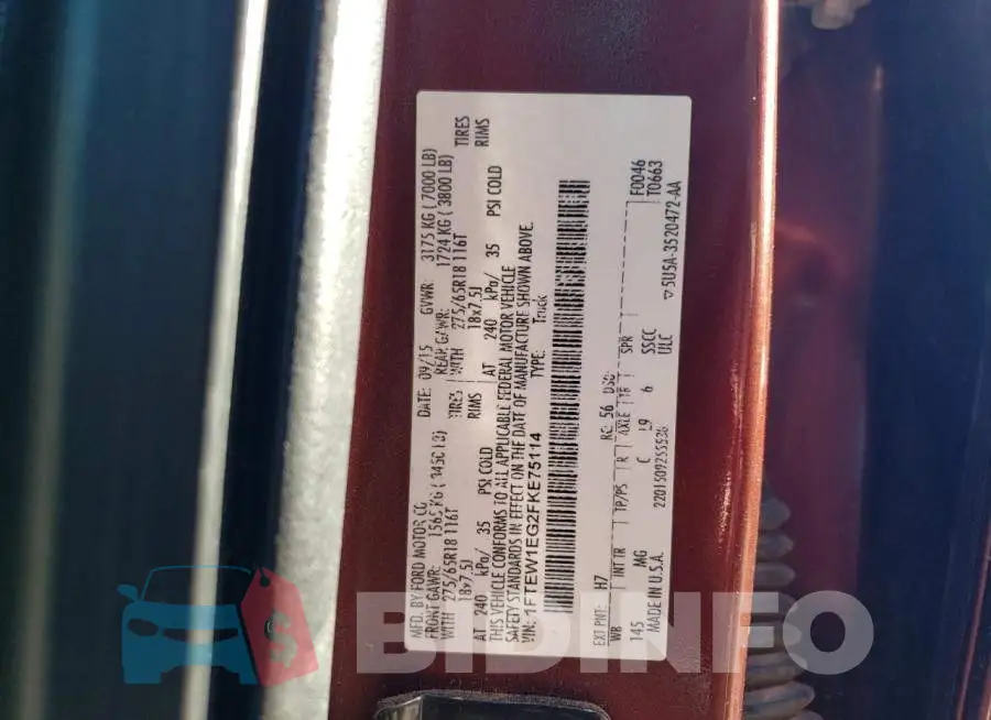 1FTEW1EG2FKE75114 Photo# 12