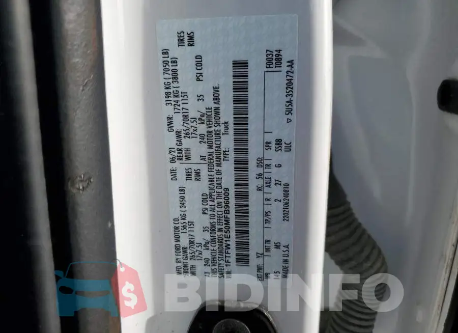 1FTFW1E50MFB96009 Photo# 12