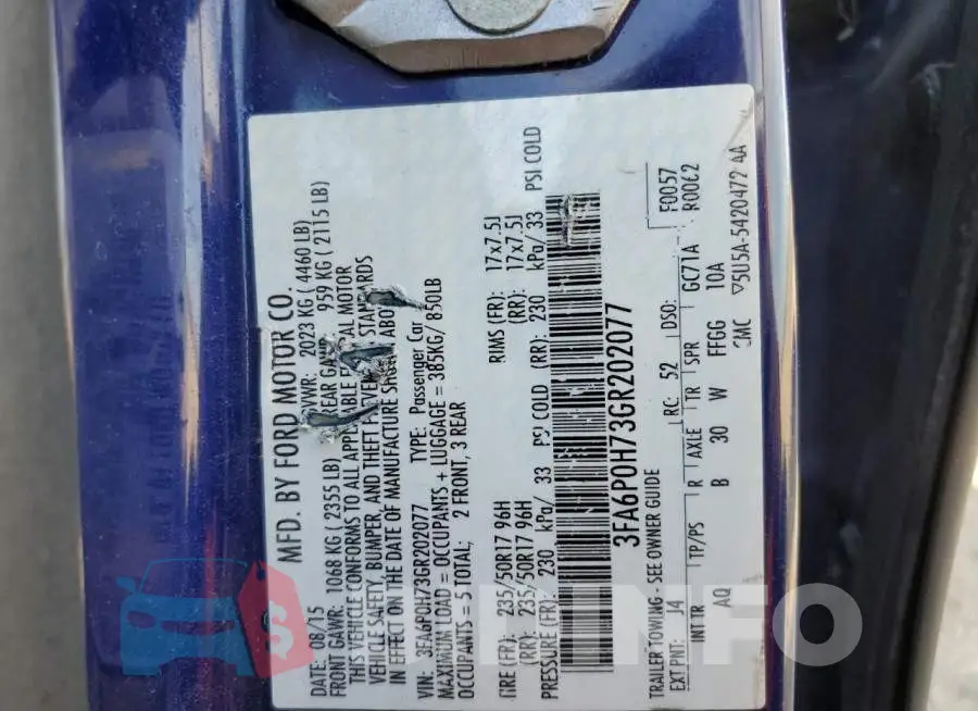3FA6P0H73GR202077 Photo# 13