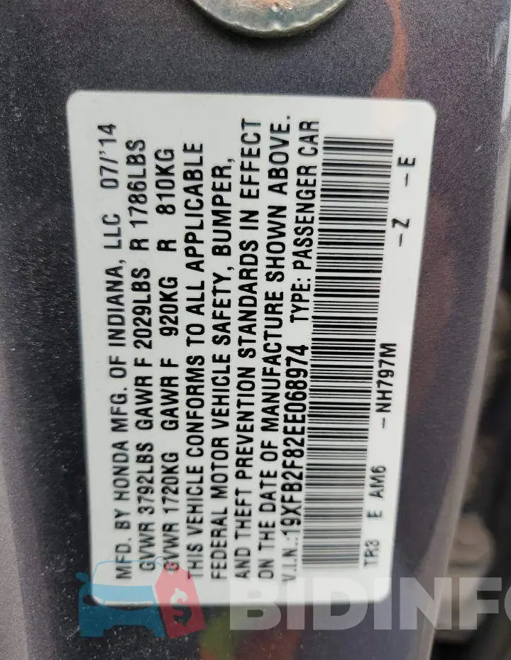 19XFB2F82EE068974 Photo# 12