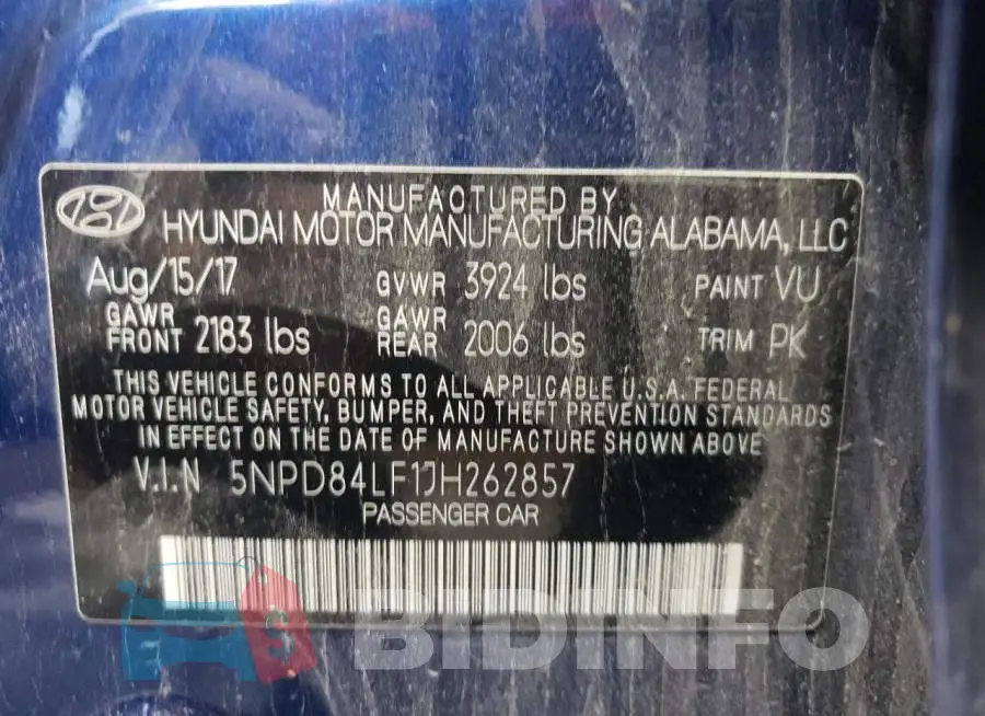 5NPD84LF1JH262857 Photo# 12