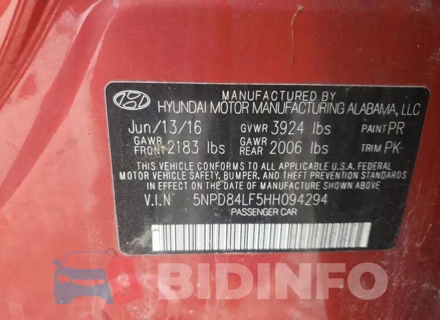 5NPD84LF5HH094294 Photo# 12