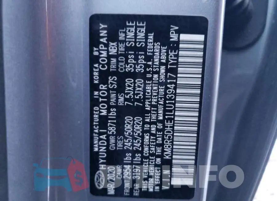 KM8R5DHE1LU139417 Photo# 14