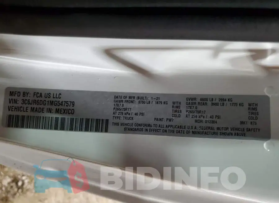 3C6JR6DG1MG547579 Photo# 12
