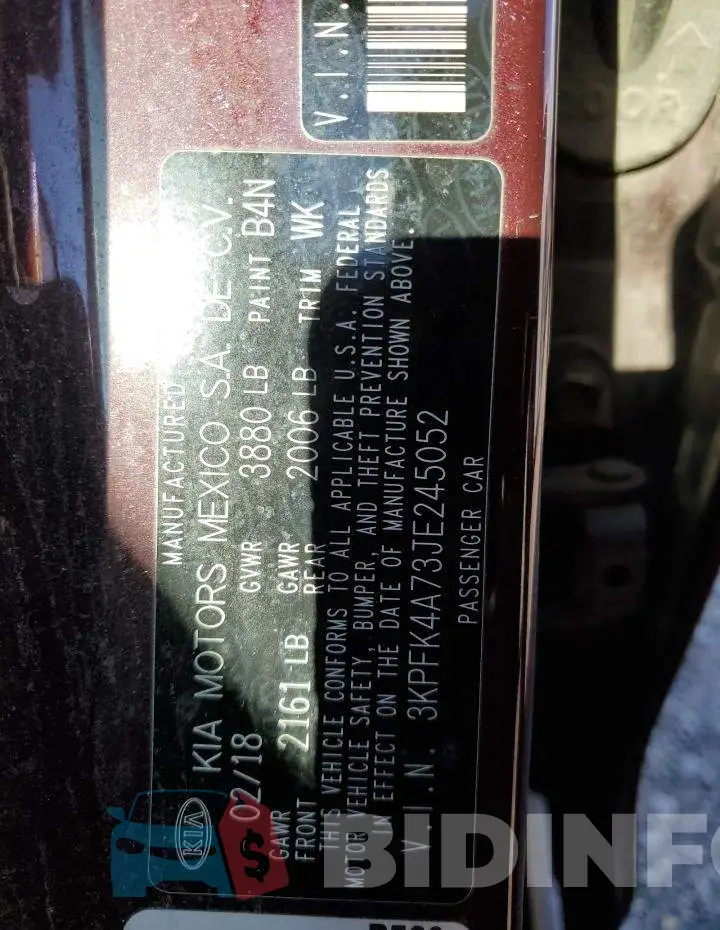 3KPFK4A73JE245052 Photo# 12